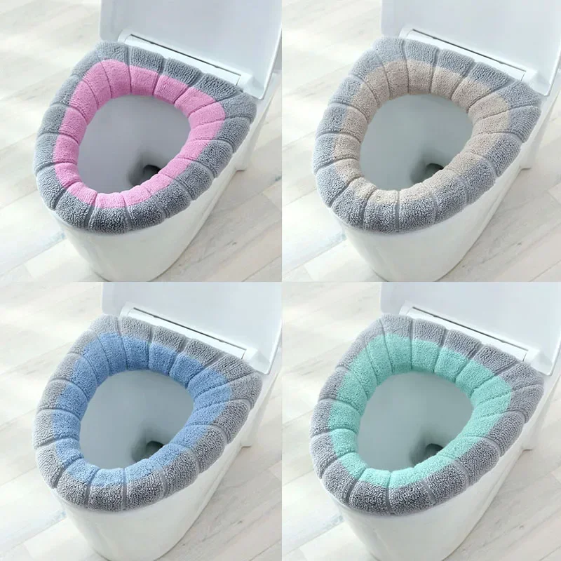 Home Bathroom Mats - Вязаная накладка на сиденье унитаза O-образной