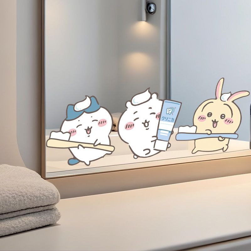 Home Bathroom Essentials - Горячая новинка: Наклейки-зеркала Chiikawa с сильным