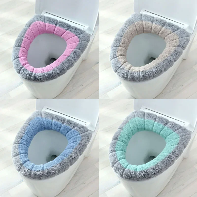 Home Bathroom Mats - Вязаный чехол на сиденье унитаза с