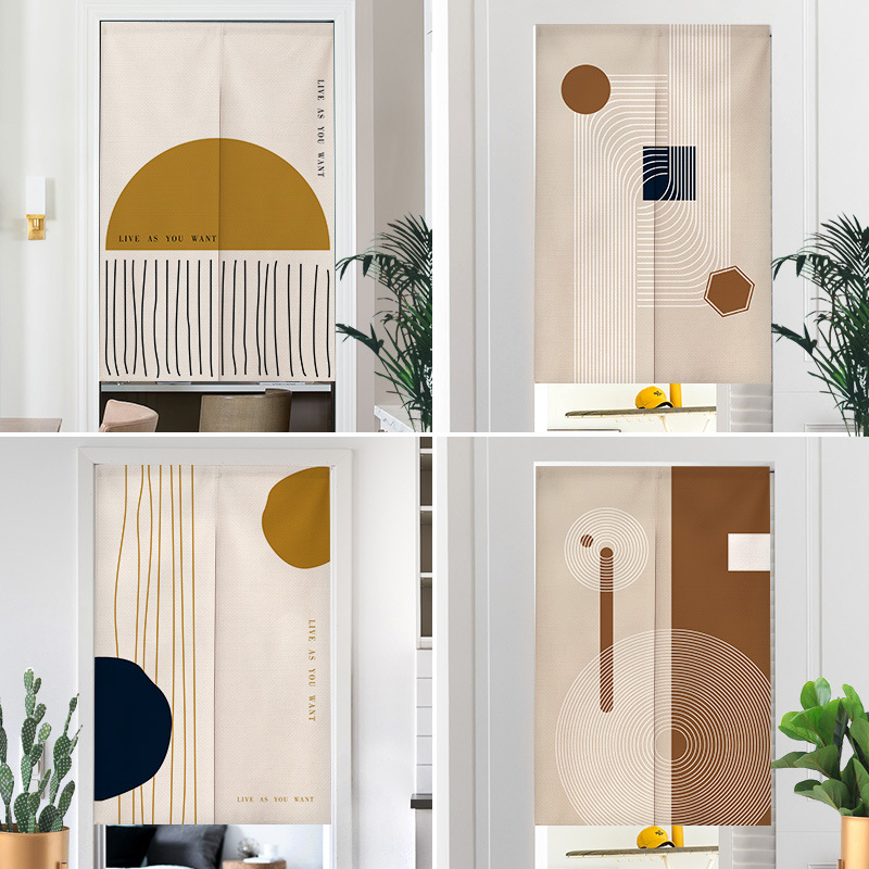 Home Bathroom Partition - Дверная занавеска в стиле ваби-саби, простая