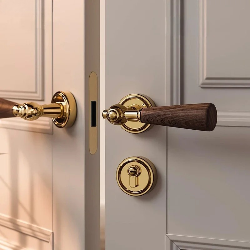 Home Hardware Bathroom Accessories - Ручка из орехового дерева, цинковый сплав,